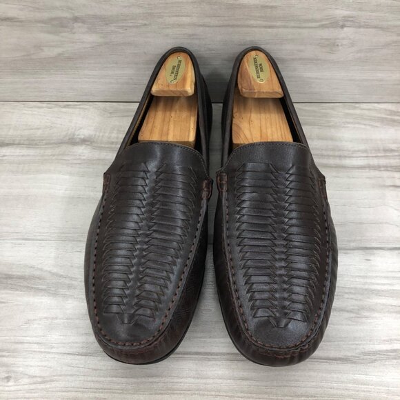 Blake McKay Loafers Men\'s 11.5 Tucson Brown Woven Leather Slip On Shoes main image 4
